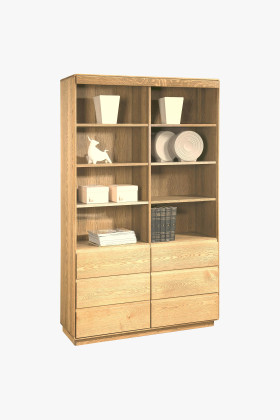 Helsinki tölgypolc 13 rekeszes természetes tölgyfa színű tároló